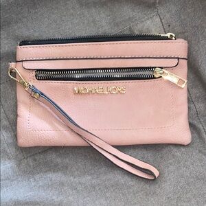 Michael Kors Pink Pebbled Leather Clutch